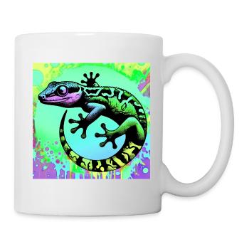 Gecko - Tasse - Weiß - Rechts