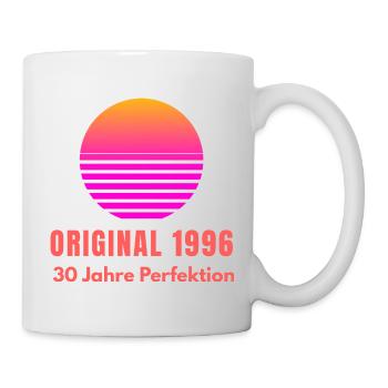 Original 1996 - 30 Jahre Perfektion Vintage Design - Tasse - Weiß - Rechts