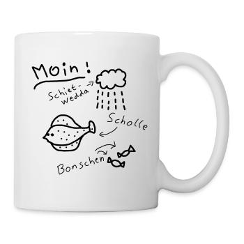 Moin Nord allemand Typique bas allemand - Mug blanc - blanc - Droite