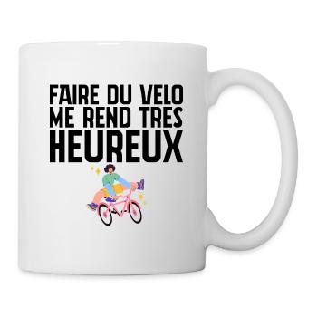Faire du Vélo Me Rend Très Heureux - Cyclisme - Mug blanc - blanc - Droite