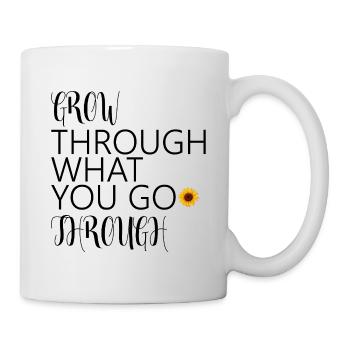 grow through what you go through - Mug - white - Right