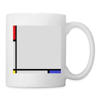Composition dans le style de Mondrian. - Mug blanc - blanc - Droite