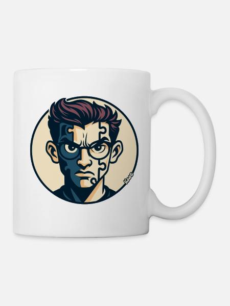 Puzzle-Geist-Porträt - Tasse - Weiß
