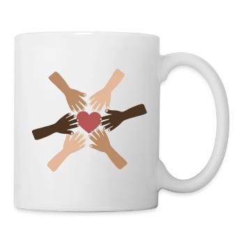 United Hearts Diverse Hands - Mug - white - Right