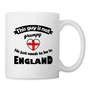 Rotes England Herz - Tasse - Weiß - Rechts