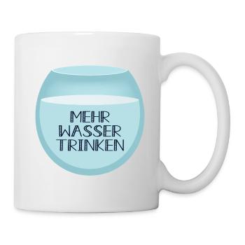 Mehr Wasser trinken - Tasse - Weiß - Rechts