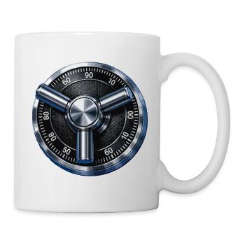 Security safe dial design - Mug - white - Right