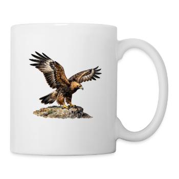 Aigle en vol sur roche escarpée - Mug blanc - blanc - Droite