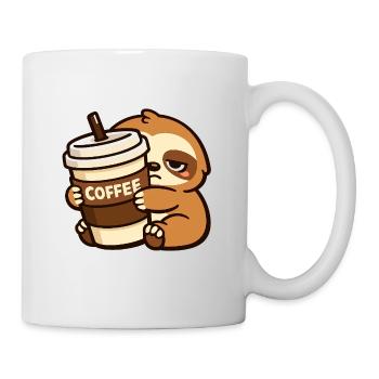 Coffee-loving sloth - Mug - white - Right