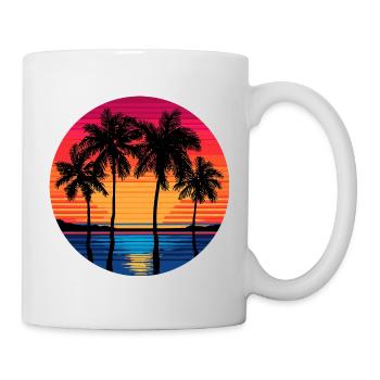 Strand Meer Palmen - Tasse - Weiß - Rechts