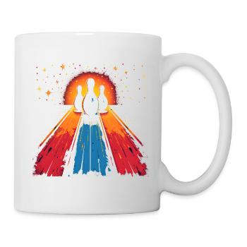 Bowling Vaporwave - Mug blanc - blanc - Droite