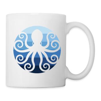 Pieuvre dans l’océan - Mug blanc - blanc - Droite