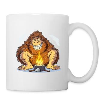 Humour sur le feu de camp de Bigfoot - Mug blanc - blanc - Droite