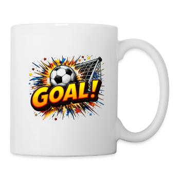 Tor Bang: Ball und Tor - Tasse - Weiß - Rechts