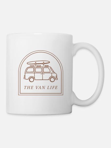 Vanlife, Surf-Roadtrip-Strandästhetik - Tasse - Weiß