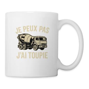 Je peux Pas J'ai toupie Cadeau Homme Camion  - Mug blanc - blanc - Droite