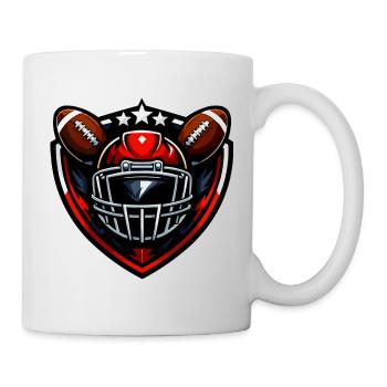 Kicker Shield Football Helm - Tasse - Weiß - Rechts