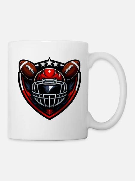 Kicker Shield Football Helm - Tasse - Weiß