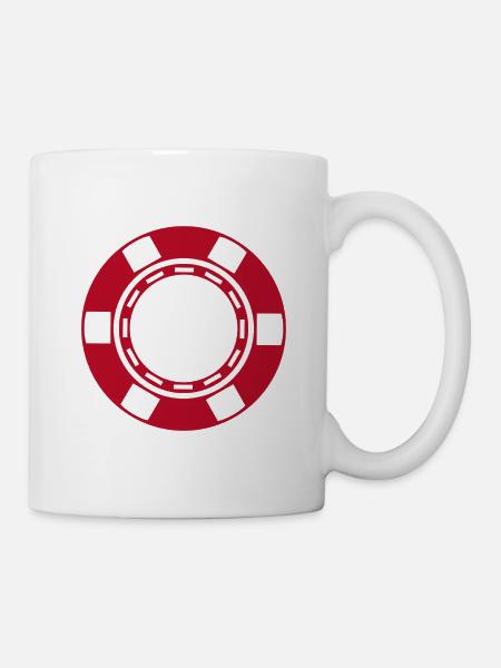 Casino-Münze - Tasse - Weiß