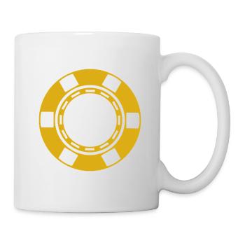 Pièce de casino - Mug blanc - blanc - Droite