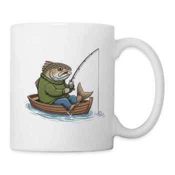 humor fishing Fish Fisherman - Mug - white - Right