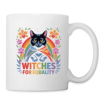 Witches for Equality Cat Rainbow - Mug - white - Right