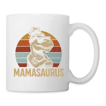 Mamasaurus Mama Mutter Geschenkidee Humor Lustig - Tasse - Weiß - Rechts