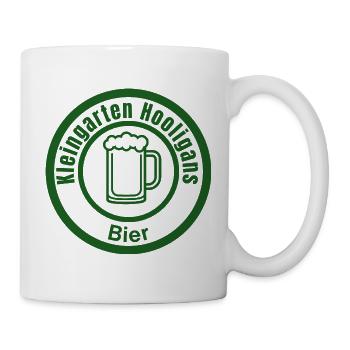 Kleingarten Hooligans – Freches Garten-Design mit  - Tasse - Weiß - Rechts