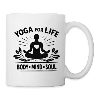 Yoga for Life Body Mind Soul Meditation - Mug - white - Right