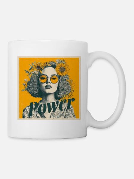 Power! Girl! Sunflower! - Mug - white