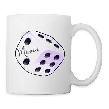 Würfel Brettspielerin Mama - Tasse - Weiß - Rechts