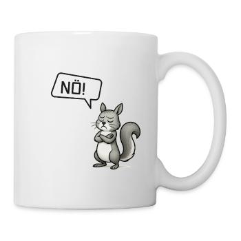 Nö! Eichhörnchen – Kleiner Sturkopf im Wald - Tasse - Weiß - Rechts