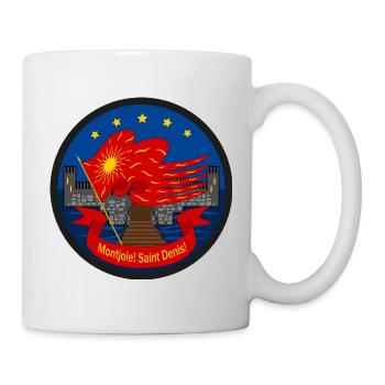 Oriflamme rouge: Drapeau et Forteresse - Mug blanc - blanc - Droite
