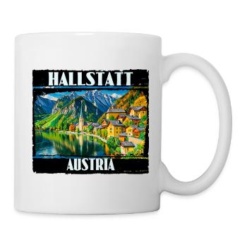 Hallstadt, Autriche - Mug blanc - blanc - Droite
