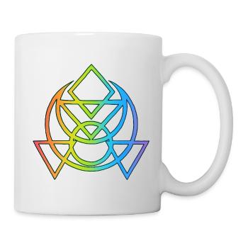 Multicolored Egyptian esoteric symbol - Mug - white - Right