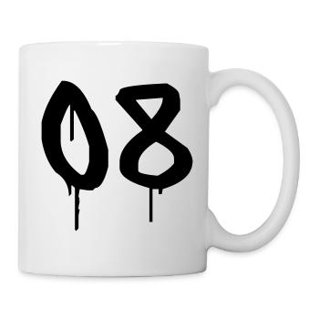 Number 08 Urban Graffiti Style - Mug - white - Right