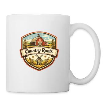 Emblème de la ferme Country Roots - Mug blanc - blanc - Droite