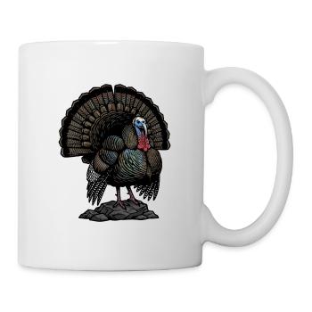 Majestic Wild Turkey Iridescent Feathers Nature - Mug - white - Right
