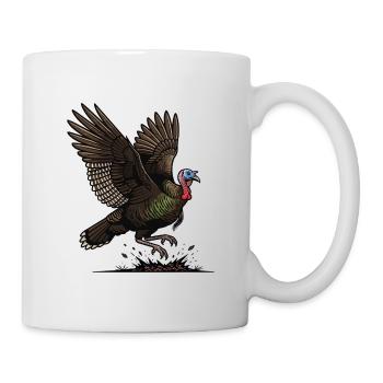 Wild Turkey in Flight Wilderness Forest - Mug - white - Right