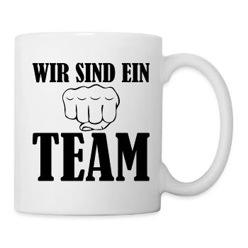 Wir sind ein Team - Tasse - Weiß - Rechts