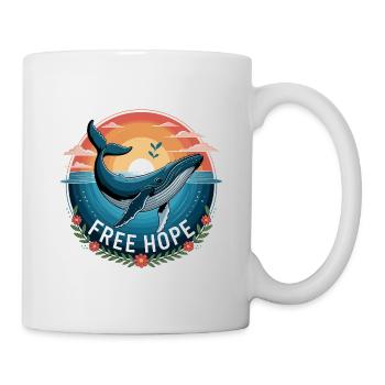 FREE HOPE :: Hope / Timmy la baleine dans la mer Baltique - Mug blanc - blanc - Droite