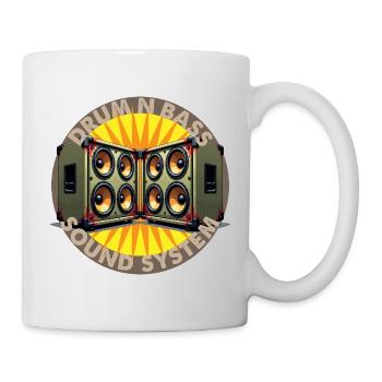 Drum And Bass Sound System Logo - Mug blanc - blanc - Droite