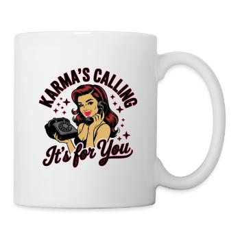 It's For You – Retro Pinup Phone Design - Mug - white - Right