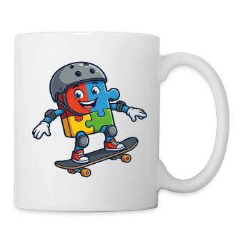 Patineur Partenaire de Puzzle - Mug blanc - blanc - Droite