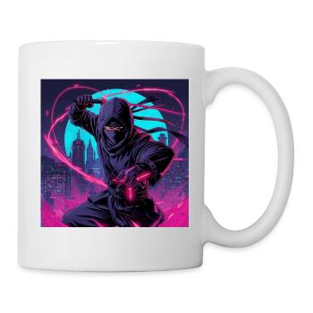 Ninja Neon : Tempête d’énergie urbaine - Mug blanc - blanc - Droite