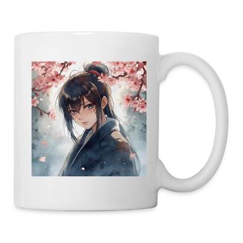 Hanfu sous les cerisiers en fleurs - Mug blanc - blanc - Droite