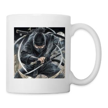 Nuit de combat contre les Ninja Shadows - Mug blanc - blanc - Droite