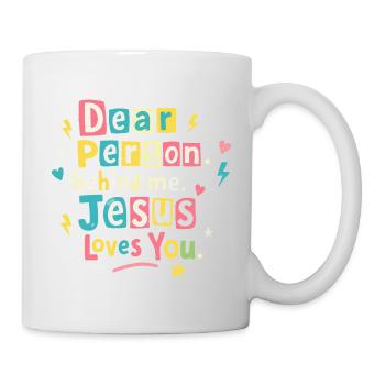 Jesus liebt dich positive Botschaft - Tasse - Weiß - Rechts