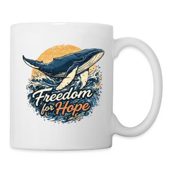 Freedom for Hope: Wal & Welle - Tasse - Weiß - Rechts