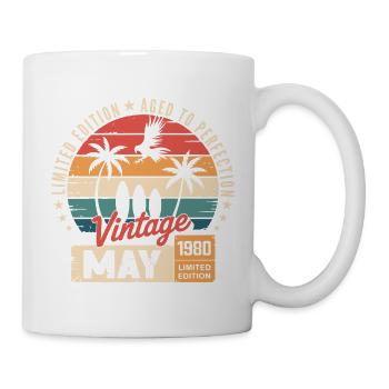 Besonderes Jubiläum mit diesem Entwurf Mai 1980 - Tasse - Weiß - Rechts